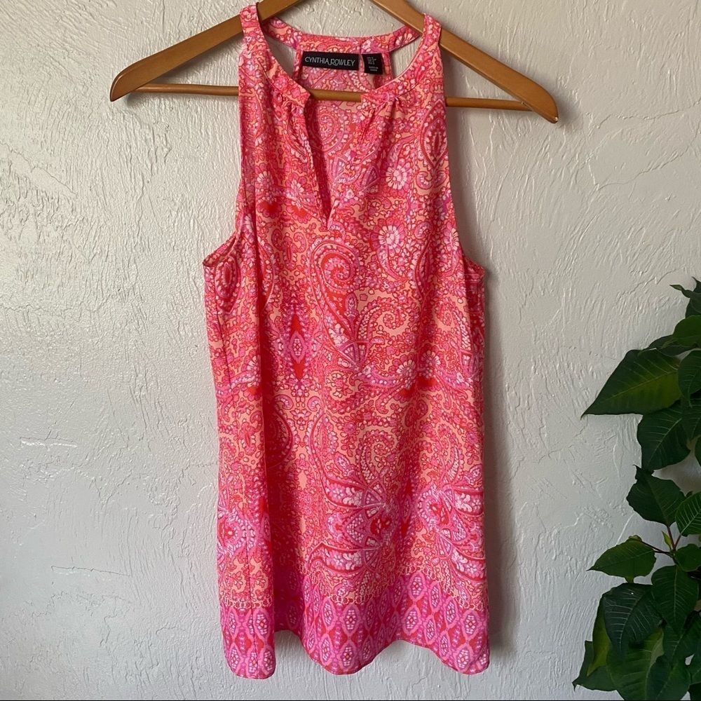 Cynthia Rowley Paisley Sleeveless Blouse